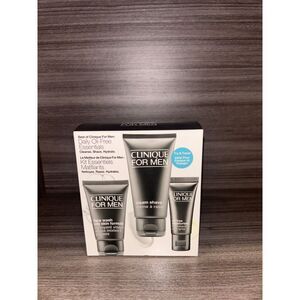 Clinique For Men Daily OIL-FREE Essentials 3 Pc Set Cleanse Exfoliate